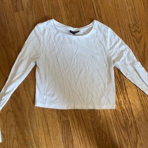 Top shop cropped white long sleeve